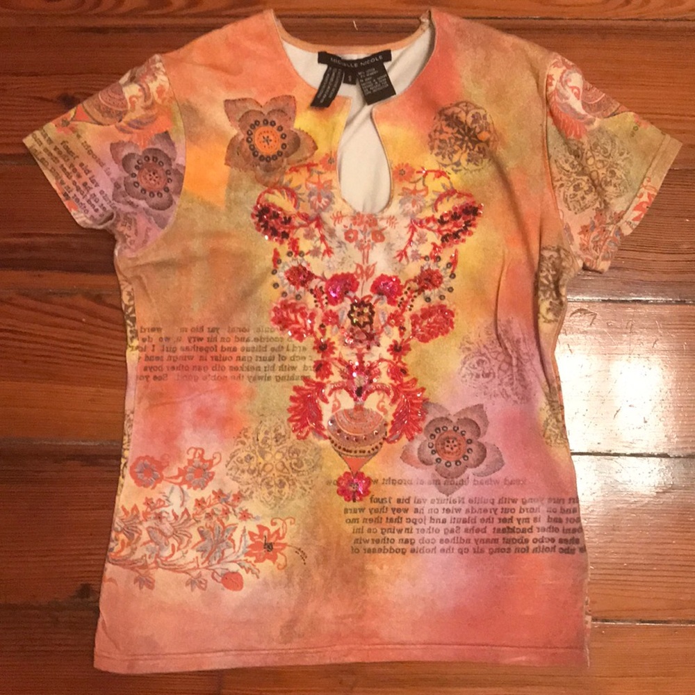 Michelle Nicole Beaded T-Shirt